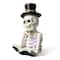 Glitzhome® 10" Lighted Halloween Resin Skull Reading Book Table Décor